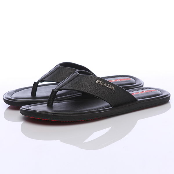 Prada Saffiano Leather Slipper PD308 Black