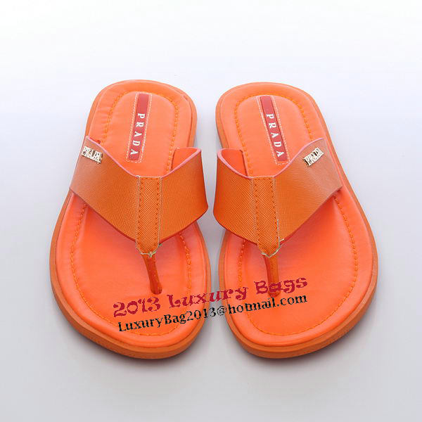 Prada Saffiano Leather Slipper PD308 Orange