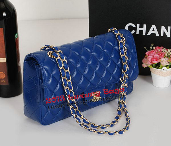 Chanel 2.55 Series Classic Flap Bag 1112 RoyalBlue Sheepskin Leather Gold