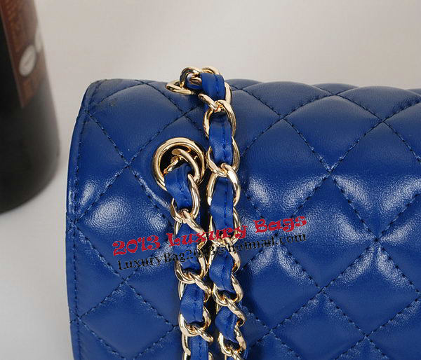 Chanel 2.55 Series Classic Flap Bag 1112 RoyalBlue Sheepskin Leather Gold