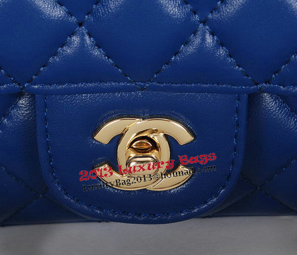 Chanel 2.55 Series Classic Flap Bag 1112 RoyalBlue Sheepskin Leather Gold