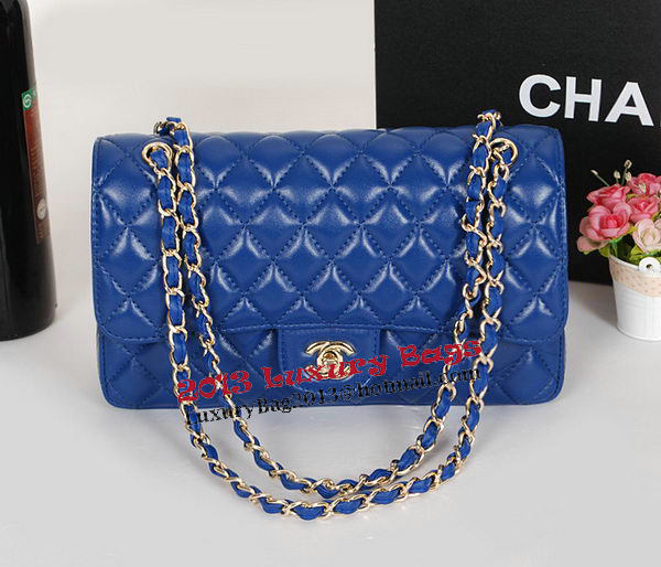 Chanel 2.55 Series Classic Flap Bag 1112 RoyalBlue Sheepskin Leather Gold