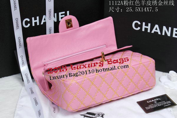 Chanel 2.55 Series Classic Flap Bag 1112A Sheepskin Leather Gold