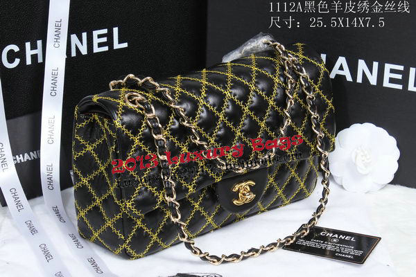 Chanel 2.55 Series Classic Flap Bag 1112A Sheepskin Leather Gold