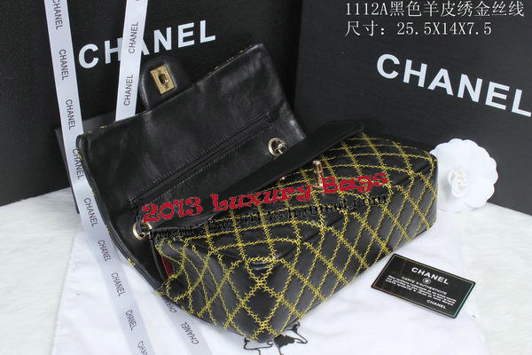 Chanel 2.55 Series Classic Flap Bag 1112A Sheepskin Leather Gold