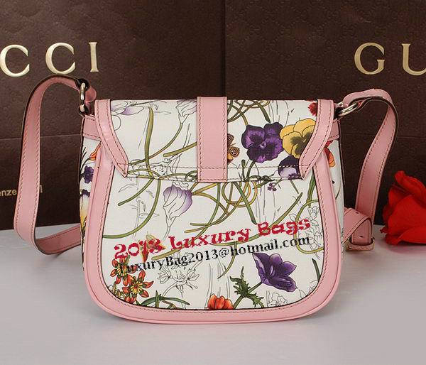 Gucci Nice Flora Leather Shoulder Bag 336749