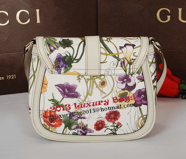 Gucci Nice Flora Leather Shoulder Bag 336749