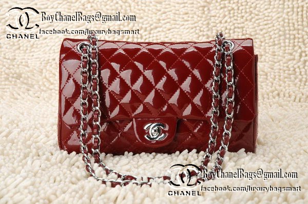 Chanel Classic Flap Bag 2.55 Series Patent Leather CHA1112 Burgundy