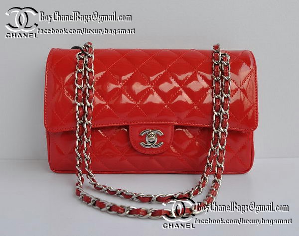 Chanel Classic Flap Bag 2.55 Series Patent Leather CHA1112 Red