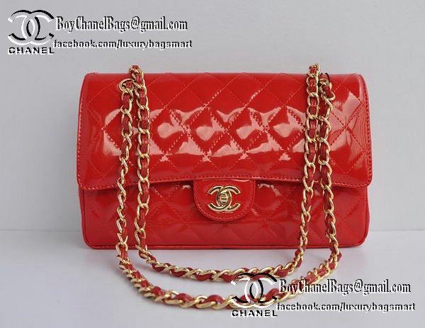 Chanel Classic Flap Bag 2.55 Series Patent Leather CHA1112 Red