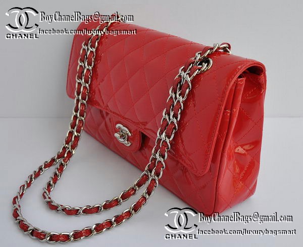Chanel Classic Flap Bag 2.55 Series Patent Leather CHA1112 Red