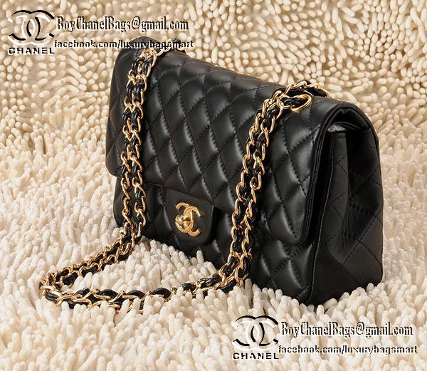 Chanel Classic Flap Bag 2.55 Series Sheepskin Leather CHA1112 Black