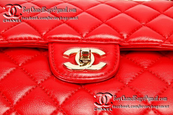 Chanel Classic Flap Bag 2.55 Series Sheepskin Leather CHA1112 Red