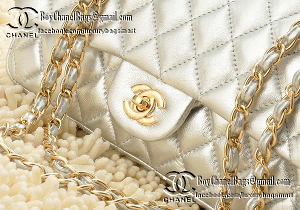 Chanel Classic Flap Bag 2.55 Series Sheepskin Leather CHA1112 Silver