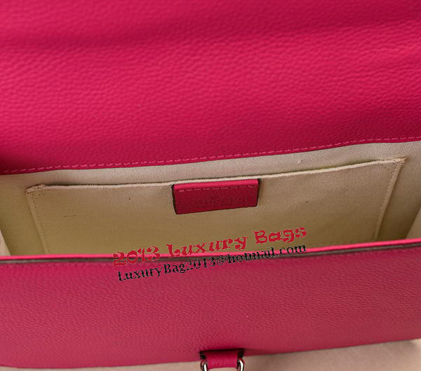 2014 Gucci Original Grainy Leather Shoulder Bag 335188 Rose