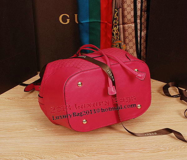 Gucci Guccissima Leather Bucket Bag 354228 Rose