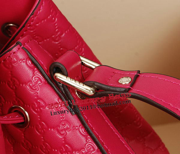 Gucci Guccissima Leather Bucket Bag 354228 Rose