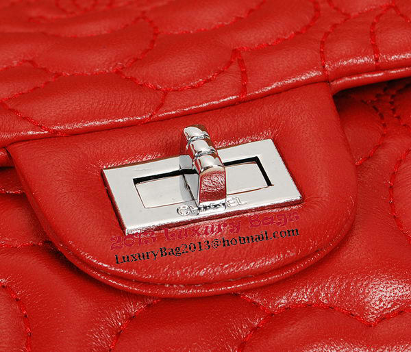 Chanel 2.55 Series Flap Bag Camellia Sheepskin Leather CHA1112