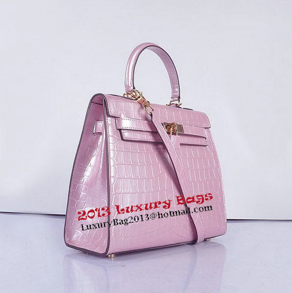 Hermes Birkin 28CM Tote Bags Lavender Iridescent Croco Leather Gold