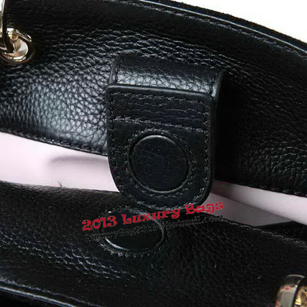Gucci Bamboo Fringe Shopper Suede Tote Bag 349195 Black