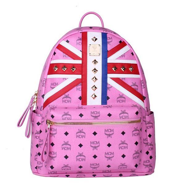 MCM Medium Flag of UK Backpack MC5173 Rosy