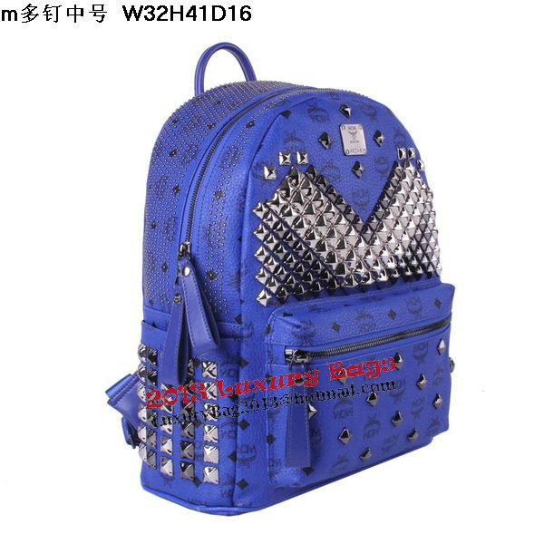 MCM Medium Stark Front Studs Backpack MC4237 Blue