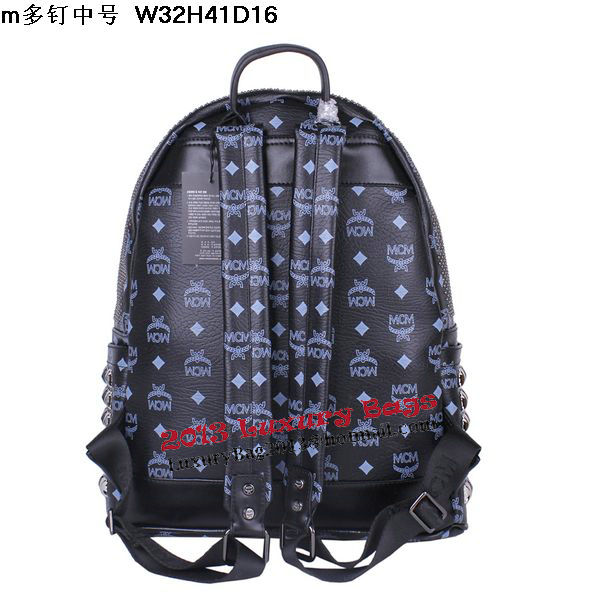 MCM Medium Stark Front Studs Backpack MC4237 Dark Blue
