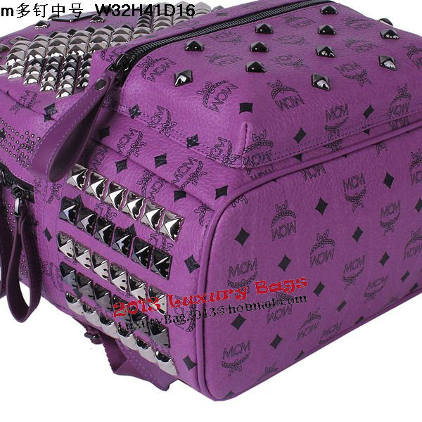 MCM Medium Stark Front Studs Backpack MC4237 Purple