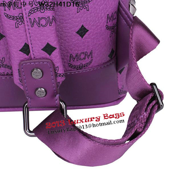 MCM Medium Stark Front Studs Backpack MC4237 Purple