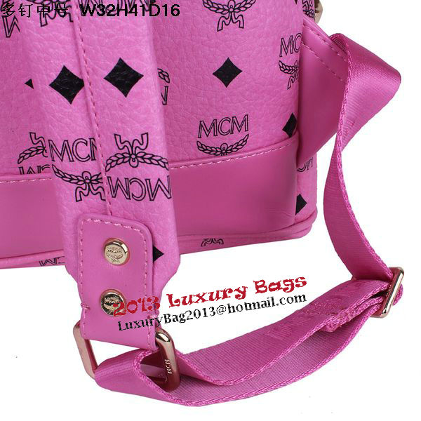 MCM Medium Stark Front Studs Backpack MC4238 Rosy