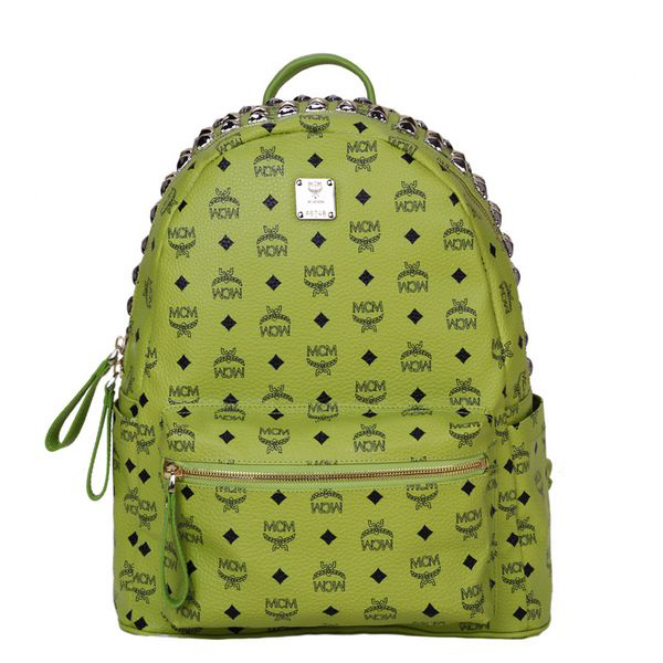 MCM Medium Top Studs Backpack MC4232 Green