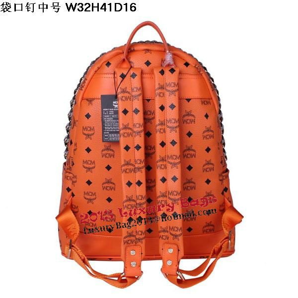 MCM Medium Top Studs Backpack MC4232 Orange