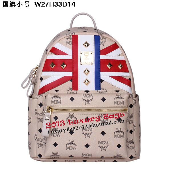 MCM Small Flag of UK Backpack MC5173S Beige