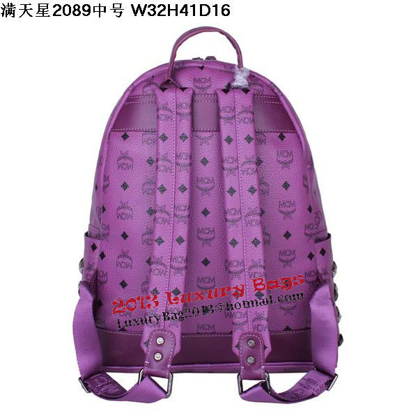 MCM Stark Studded Medium Backpack MC2089 Purple