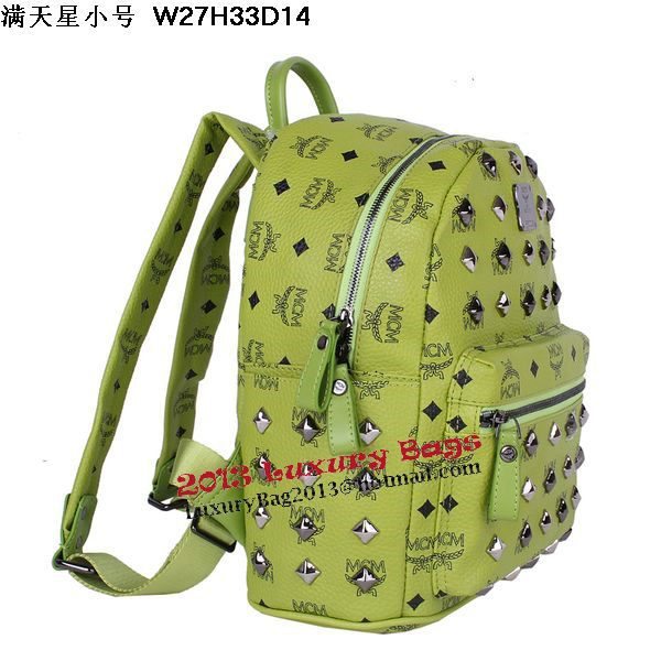 MCM Stark Studded Small Backpack MC2089S Green