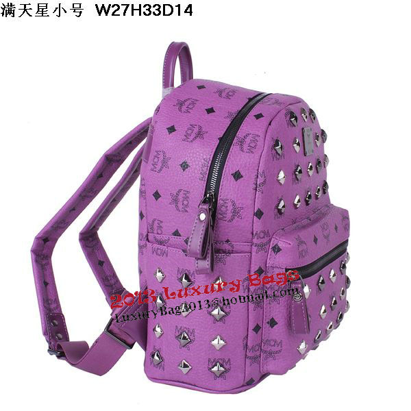 MCM Stark Studded Small Backpack MC2089S Purple