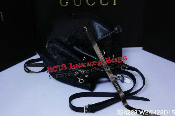 Gucci 354228 Black Calf Leather Bucket Bag