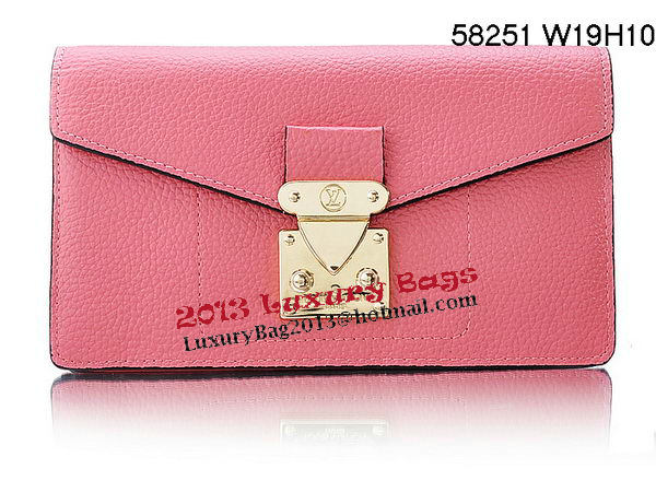 Louis Vuitton Veau Cachemire Leather Dauphine Wallet M58251 Pink