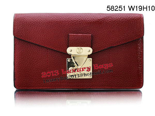 Louis Vuitton Veau Cachemire Leather Dauphine Wallet M58251 Red