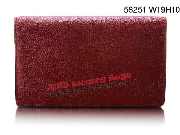 Louis Vuitton Veau Cachemire Leather Dauphine Wallet M58251 Red
