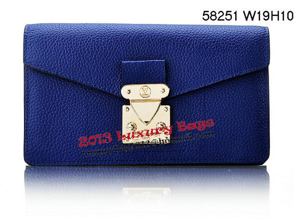 Louis Vuitton Veau Cachemire Leather Dauphine Wallet M58251 Royal