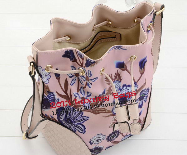 Gucci Camouflage Leather Bucket Bag 354228 Pink