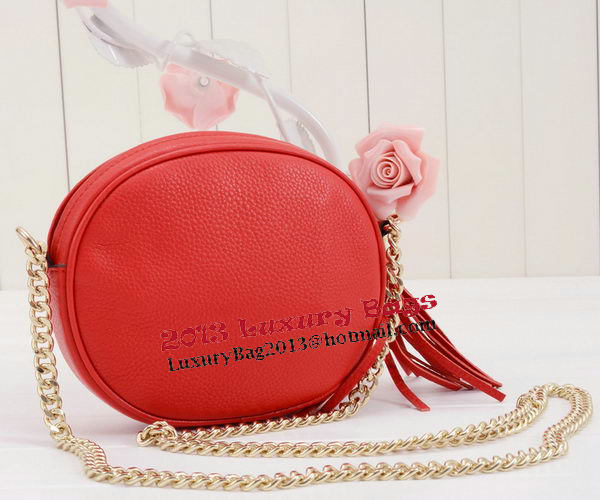 Gucci Soho Original Leather mini Chain Bag 353965 Red