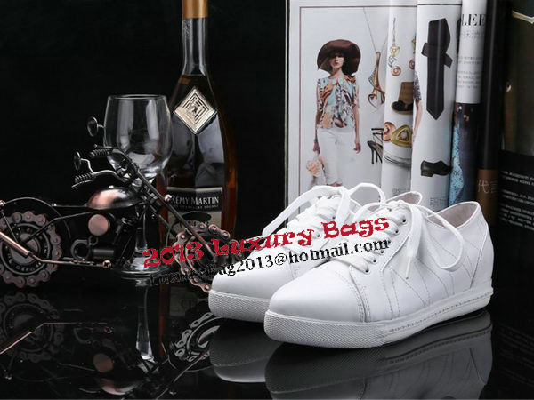 miu miu Sheepskin Leather Casual Shoes 177652 White