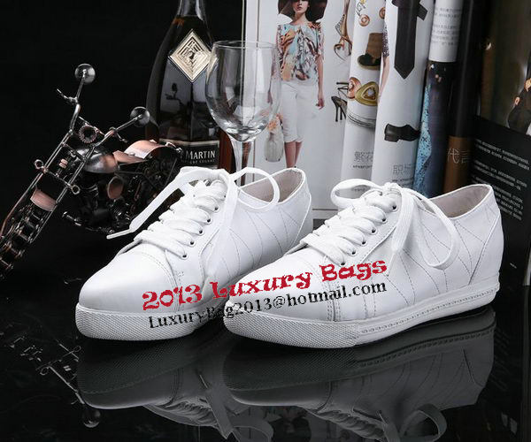 miu miu Sheepskin Leather Casual Shoes 177652 White