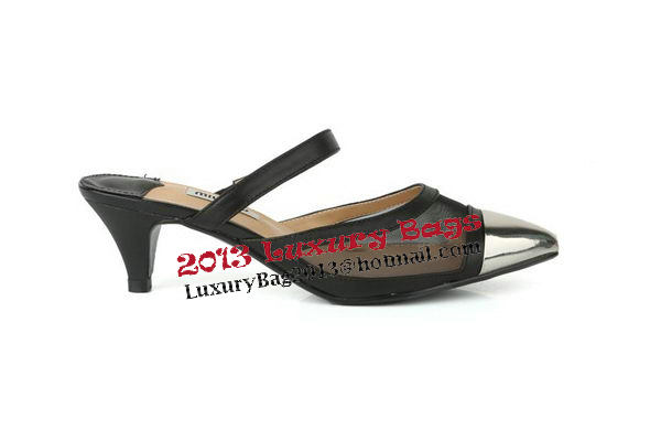 miu miu Sheepskin Leather Pump MM303 Black