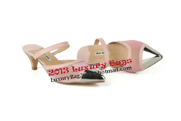 miu miu Sheepskin Leather Pump MM303 Pink