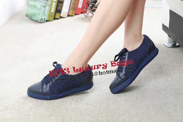 miu miu Suede Leather Casual Shoes 177651 Blue