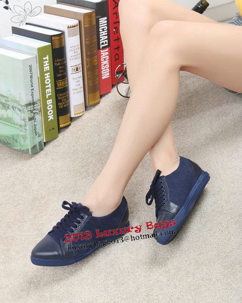 miu miu Suede Leather Casual Shoes 177651 Blue