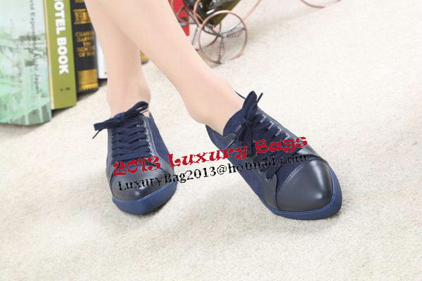 miu miu Suede Leather Casual Shoes 177651 Blue